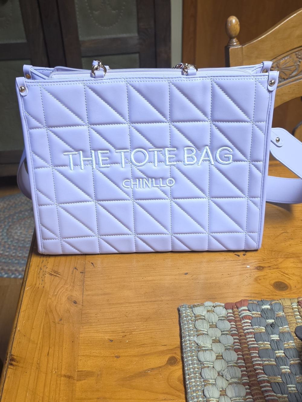 Quilted Lavender Tote Bag - The Tote Bag